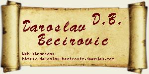 Daroslav Bećirović vizit kartica